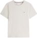 Tommy Hilfiger Heren T-shirt met korte mouwen en ronde hals, Beige (Newsprint), XS