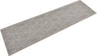 vidaXL Keukenmat - wasbaar - geruit - 45x150 cm - fluweel