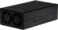Joy-it ALU CASE for Pi5+M2 HAT / AI Kit SBC-behuizing Geschikt voor serie: Raspberry Pi® 5 B Incl. actieve koeler Zwart