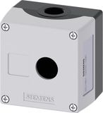 Siemens 3SU1851-0AA00-0AB1 Lege behuizing 1 inbouwplaats, Voor bodembevestiging (l x b x h) 89.4 x 85 x 64 mm Zonder markering Metaal Grijs