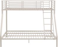 Vente-unique Lit superposé métal beige 90 x 190 cm, 140 x 190 cm