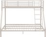 Vente-unique Lit superposé métal beige 90 x 190 cm, 140 x 190 cm