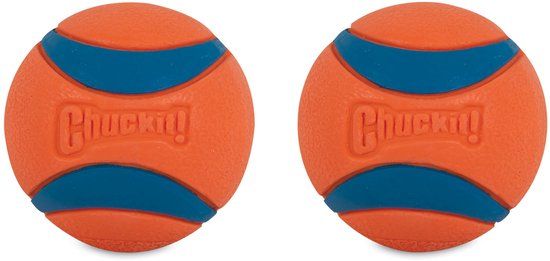 Chuckit! Ultra Ball - S - 5 cm - 2 stuks - Oranje/Blauw