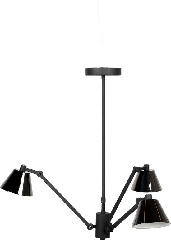 Zuiver Lub Hanglamp - Zwart - 3-lichts - Metaal - E27