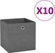 vidaXL Opbergboxen set van 10 - Grijs - 28x28x28 cm