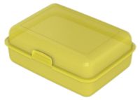 School-Box Lunchbox "School-Box" – boîte à lunch sans BPA pour enfants et adultes - boîte à pain durable pour l'école, le travail et l'aventure, fabriquée en Allemagne - jaune tendance, en plastique PP