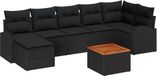 vidaXL Banc de jardin noir polyrotin