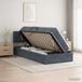 vidaXL - LED - lit avec rangement - avec - matelas - Gris foncé - 90 x 200 cm - Velours