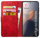 Rosso Element Motorola Edge 60 Fusion Hoesje Book Case Wallet Rood