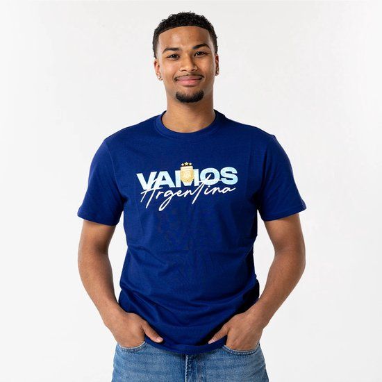 Official Fanwear State of Football B.V. Official Fanwear Argentinië T-Shirt Blauw Korte mouw Katoen