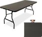 Rijoka Table pliante Table de camping pliable – 75x180cm – Design rotin – 6 à 8 personnes – Anthracite