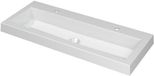 Wastafel INK Dock Wastafel Polystone Glans Wit 1000x400x60 mm met 2 Kraangaten
