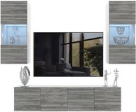 B BELINI GROUP BELINI Wandmeubel Milano 7 200 cm Grijs Mat