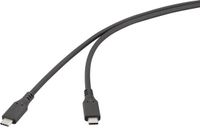 Renkforce RF-6830438 USB-kabel USB 4.0 USB-C stekker 1.00 m Zwart