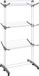 5five Wasrek/droogrek - Metaal - Zilver - 125 x 62 x 172 cm - Staand/Inklapbaar