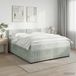 vidaXL Boxspringbed met matras, lichtgrijs, 140 x 200 cm, fluweel