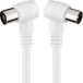 Zarivy 10 m tv-kabel met rechthoekige stekker, wit