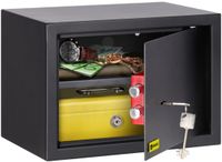 HomeSafe HV25K Meubelkluis met Sleutelslot 3mm Stalen Deur Zwart RAL 9005