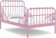 Prolenta Maison Exclusive - Cadre De Lit Extensible Sans Matelas Rose Métal 80x130/200 Cm