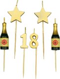 Gouden taartkaars - 18 jaar