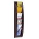Paper Flow Porte-brochures mural 5 x 1/3 A4 Noir
