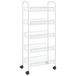 VidaXL Keukentrolley 5-laags 46x26x105 cm ijzer wit