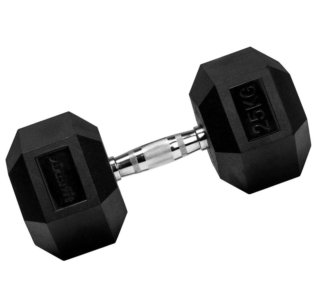 Virtufit Hexa Dumbbell Pro - 25 kg - Zwart