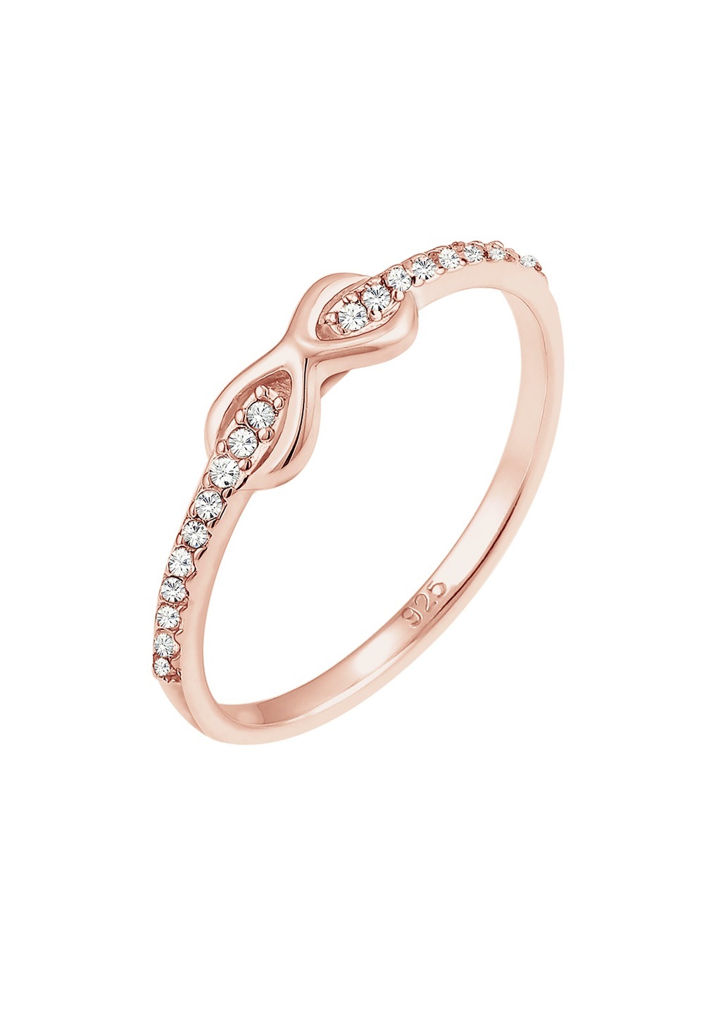 Elli Elli Elli Ring dames Infinity met kristallen in 925 sterling zilver Ringen Dames