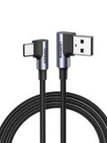 Ugreen - haakse - kabel USB - USB Type C Quick Charge 3.0 QC3.0 - 3 - A - 0,5 - m - grijs