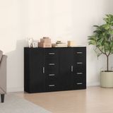 vidaXL Dressoir Zwart Eiken 60 x 31 x 84 cm