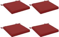 vidaXL - 4-Piece - Zitkussens - SOEST - 4 - st - 100% - Polyester - Wijnrood