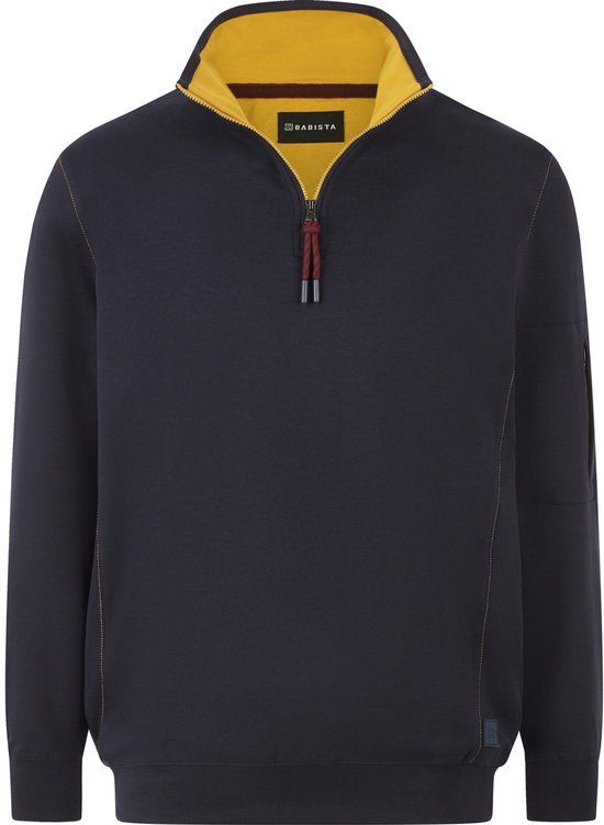Babista heren Sweatshirt - 48/50 - donkerblauw - Katoen - Regular Fit