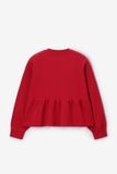 Sissy-Boy Rode sweater met peplum