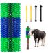 VEVOR Krabborstel 43x19 cm, Veeborstel 1 stuk incl. 4 Schroeven, Krabborstel voor Het Verlichten van Rugjeuk, Massage- en Verzorgingskrabtool voor Paarden, Runderen, Schapen en Varkens, Groen & Blauw
