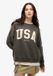 Superdry Athletic Essentials relaxed sweatshirt met ronde hals voor dames in charcoal
