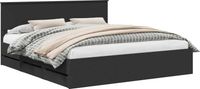 vidaXL Bedframe met lades, noir, 180 x 200 cm, en bois composite