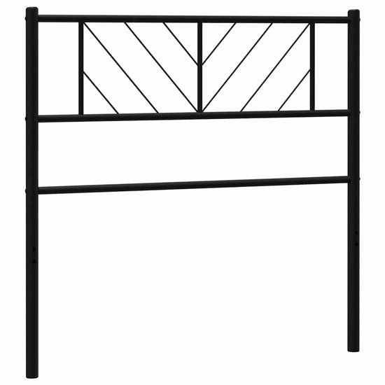 vidaXL Hoofdeind & Voeteind Zwart Staal 100 cm