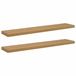 vidaXL Wandplank 2 st Bruin 120 x 23,5 x 3,8 cm Bewerkt hout