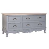 Fijalo DKD Home Decor TV-meubel Paulownia Hout MDF Grijs Natuurlijk 120 x 40 x 56.5 cm