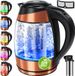KESSER® Bouilloire électrique 1,8L 2200W Bouilloire en verre Bouilloire en acier inoxydable Fonction maintien au chaud - Cuivre