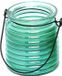 Merkloos Citronellakaars - Blauw Geribbeld Glas - 8 cm - Insecten Verjagen