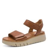 Tamaris Wortmann Comfort-leren sandalen Dames Bruin Maat 39