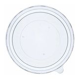 Intertan QFTL165PP polypropyleen deksel voor 1100 ml kraftpapier ronde voedselbox, transparant, diameter 165 mm, 50 stuks