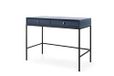 3xE living Coiffeuse 104 cm, 2 tiroirs, bleu marine, poignée noire