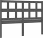 vidaXL Hoofdbord - 185,5x4x100 cm - Massief Grenenhout - Grijs