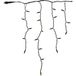 Showtec guirlande LED stalactites statique en caoutchouc, raccordable, blanc chaud, 5 m