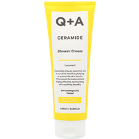 Q+A Ceramide Shower Cream with Squalane, Jojoba Oil, and Sustainable Pineapple Ceramide Extract 250ml