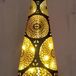 Annas Collection Kerstboompje glas marrakech 10led warm wit 30x9 cm zwart/goud