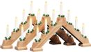 vidaXL Kerst Kaarsbrug 3 stuks 7 LED's Warmwit Grenenhout 39,5 x 5 x 29 cm
