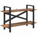 vidaXL Boekenplank 2-laags 100 x 33.5 x 64 cm Bewerkt hout Oud hout